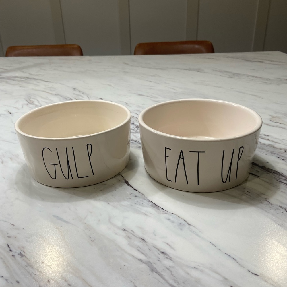 Rae Dunn dog bowls